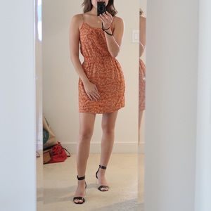 Madewell orange palm print day dress